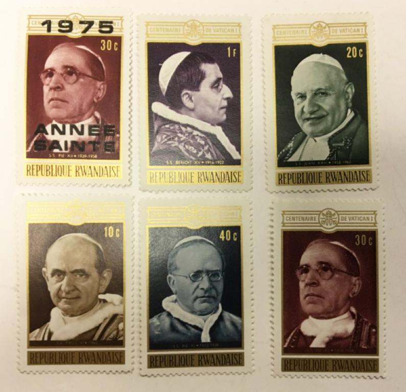 --  Набор марок Руанда 6 шт.  Негашеные , III O