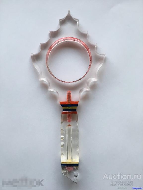 Зеркальце ручной работы цветной пластик, зона, кич, 22,5х10 см (prison-58)