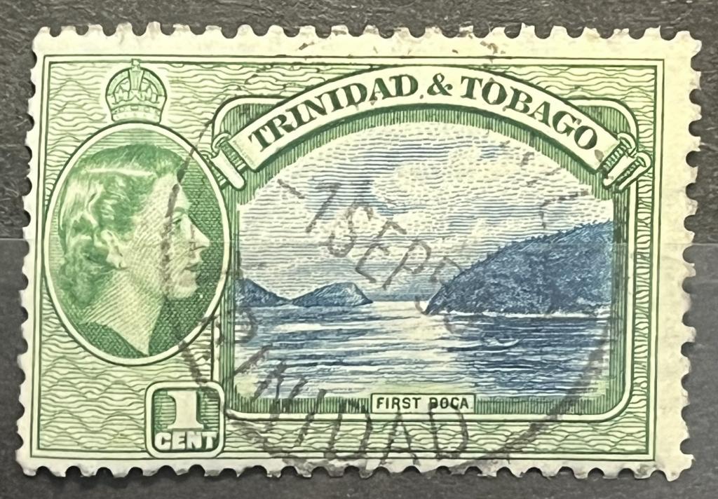 Почтовая марка Тринидад и Тобаго 🇹🇹 (Британская колония) ❗️1953 год❗️