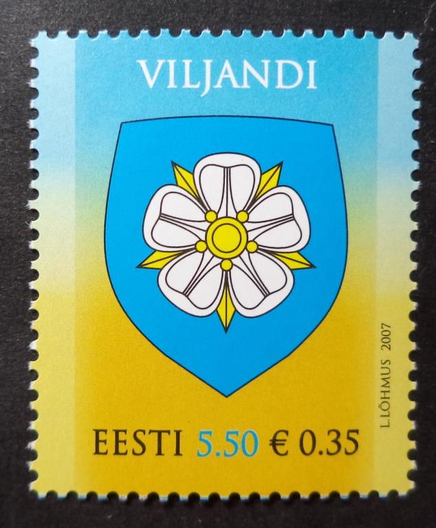 Эстония 2007 г.  Герб . Цветок   **   Би.23