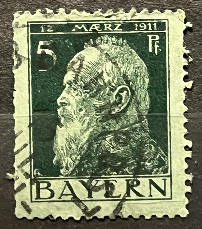 Почтовая марка Королевство Бавария 🇩🇪 ❗️1911 год ❗️