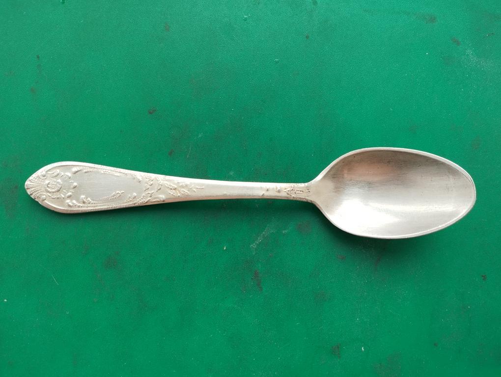 Ложка чайная. СССР. Мельхиор. МНЦ. Клеймо ЗиШ (ЗiШ). Вольнянский завод им. Шевченко.