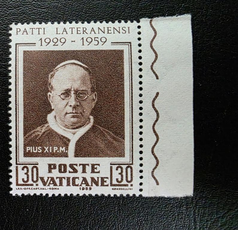 Ватикан. 30 лет Латеранским пактам. Папа Пий XI. 1959.**