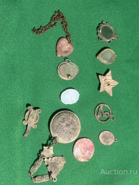 Старинный медальон, шатлен, предметы, оригинал