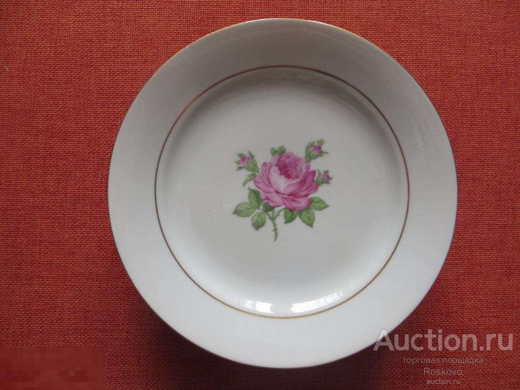 Тарелка  "Роза" Германия KAHLA, 1957-1964 год Диаметр 23.5 см. КАХЛА. ГДР.