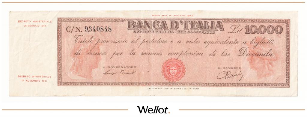 10000 Лир 1948 Италия #176296