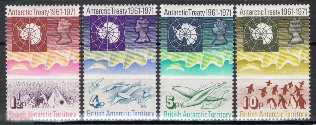 БАТ (Британские Антарктические территории) 1971г. № 39-42** полная серия