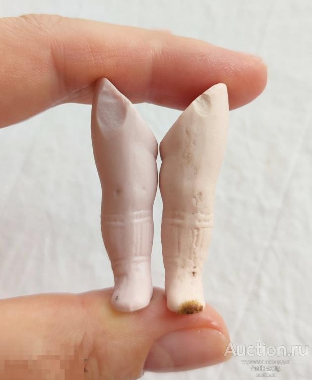 53.Антикварные фарфоровые кукольные ножки Розовый бисквит Начало 20 века Германия