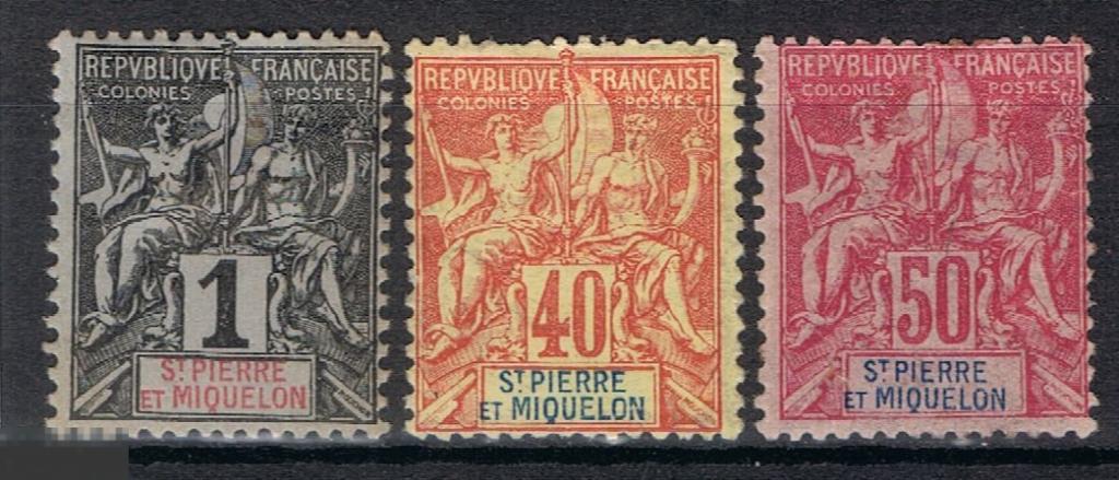 СЕН-ПЬЕР и МИКЕЛОН 1892г. из серии № 46-58*