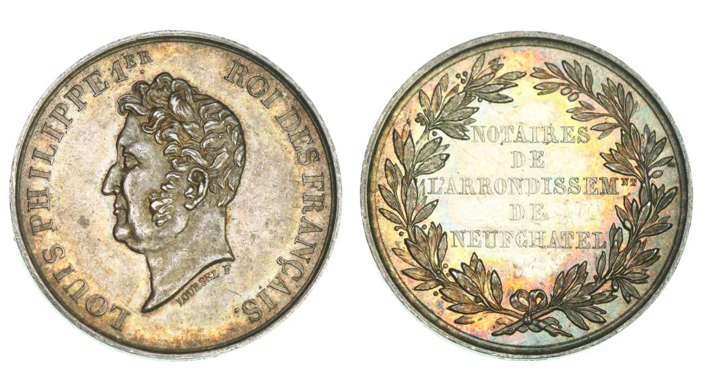 Франция. Луи Филипп I. Жетон нотариусов г. Нёшатель 1830-1848 годов. 291581