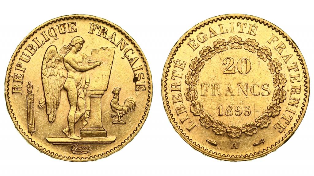 Франция. 3-я республика. 20 франков 1895 года. 315167