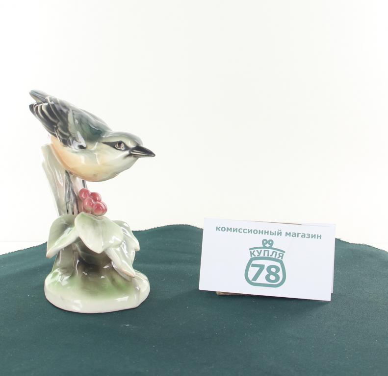 Статуэтка фарфор Германия птичка Поползень