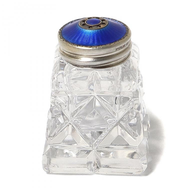 Солонка. Хрусталь, серебро, эмаль. Норвегия