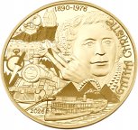 Франция. 50 Евро 2026 г. Золото 7.78 г*0.999 0.25 oz. Агата Кристи! Пруф! 500 ЭКЗ! СЛАБ ННР PF 70!