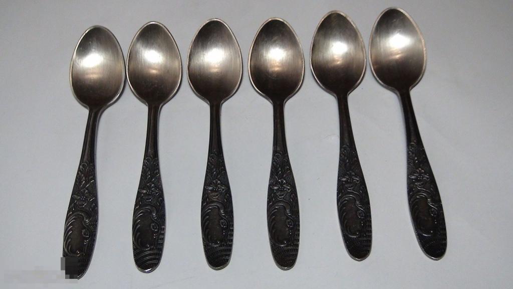 Чайные ложки мельхиор 35