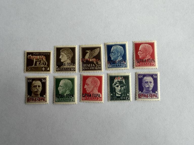 Италия, 1941 год, Оккупация, надпечатка, Черногория ** ЛЮКС!!!