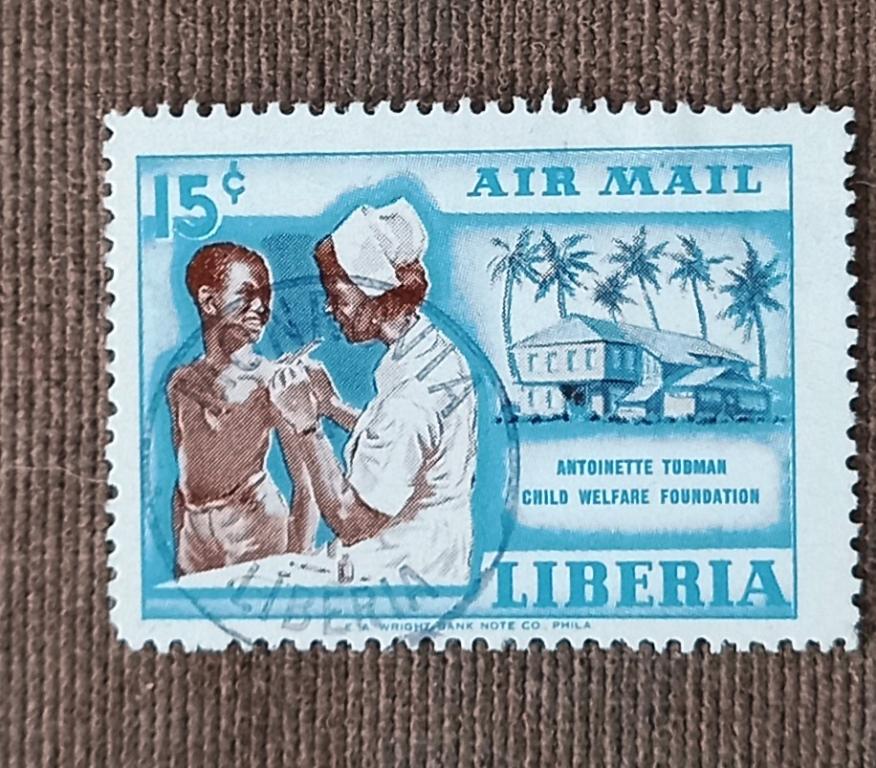 Либерия 1957 год Дети  Красный крест. Медицина. Прививки  Гаш +