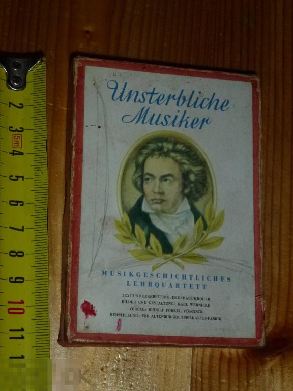 БЕССМЕРТНЫЕ МУЗЫКАНТЫ КОЛОДА КАРТ НЕ ИГРАЛЬНЫЕ ГЕРМАНИЯ 1955 ГОДА *}