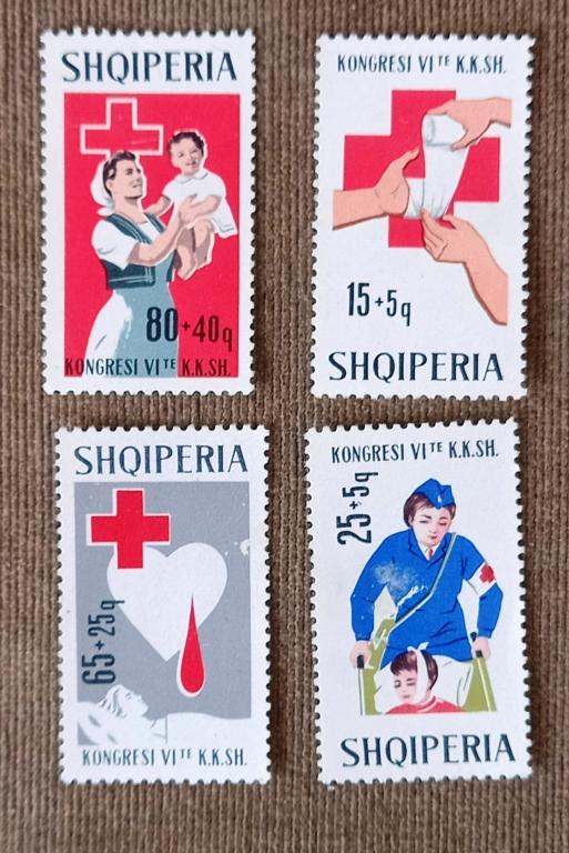 Албания 1967 год  Медицина, Красный Крест Чист  +