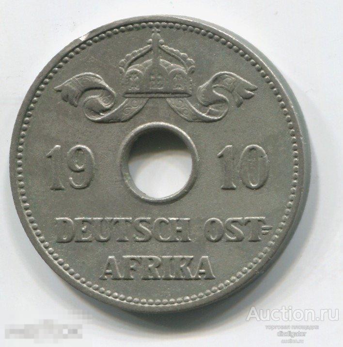 Германская Восточная Африка 10 геллеров 1910 J DEUTSCH OST AFRIKA