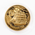 100 долларов 2008 год.Парусные корабли - Седов. Острова Кука. Золото 999 пр #174