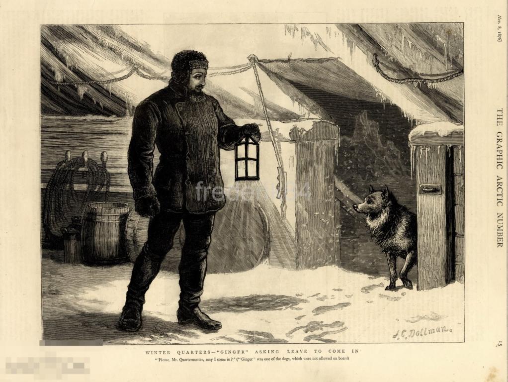 1876 год 2 Graphic Британская арктическая экспедиция лед палатка собака фонарь арктика север