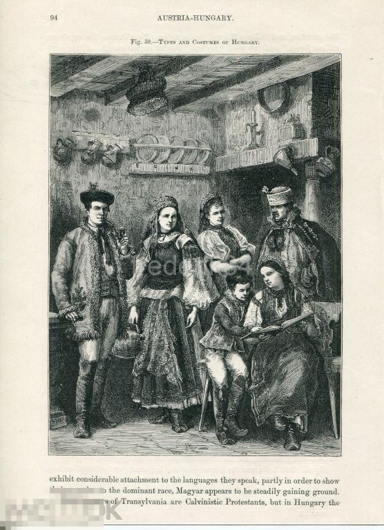 1881 год А Реклю мода костюм европа венгрия