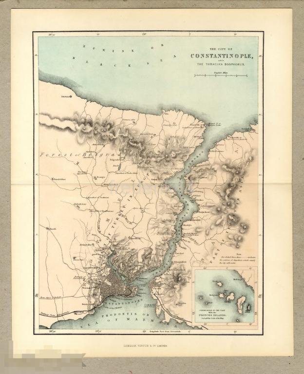 1881 год А реклю карта турция стамбул босфор