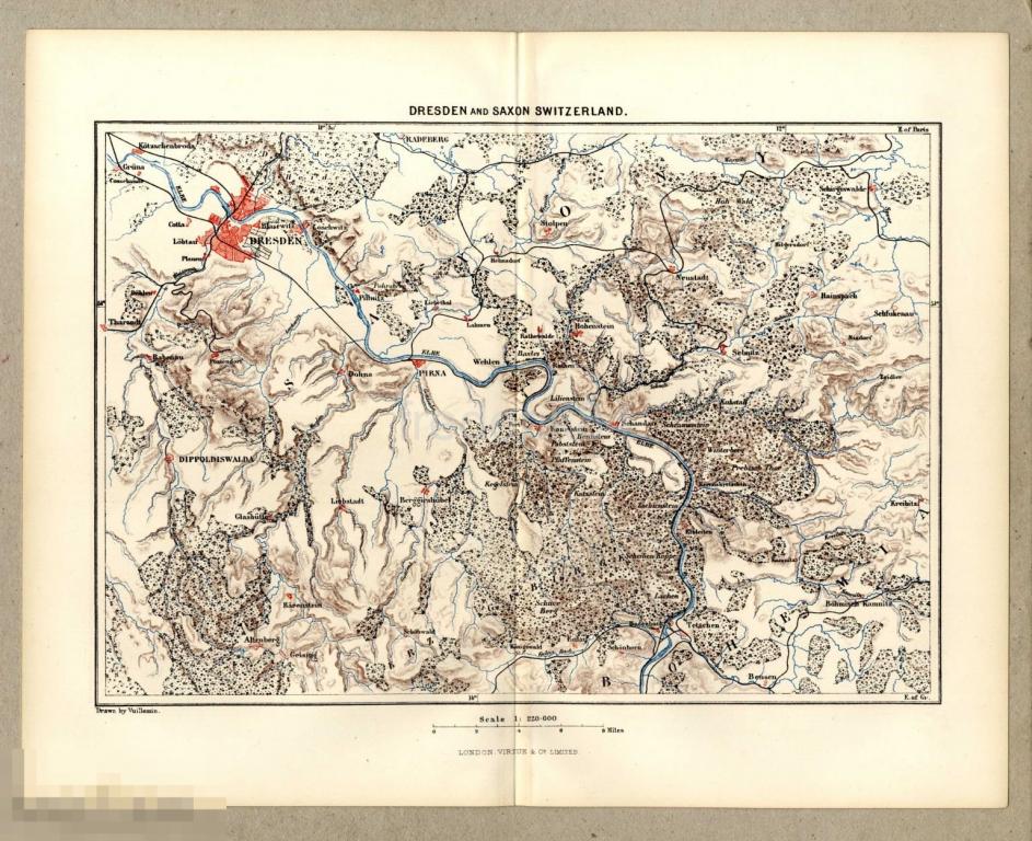 1881 год А реклю карта германия дрезден