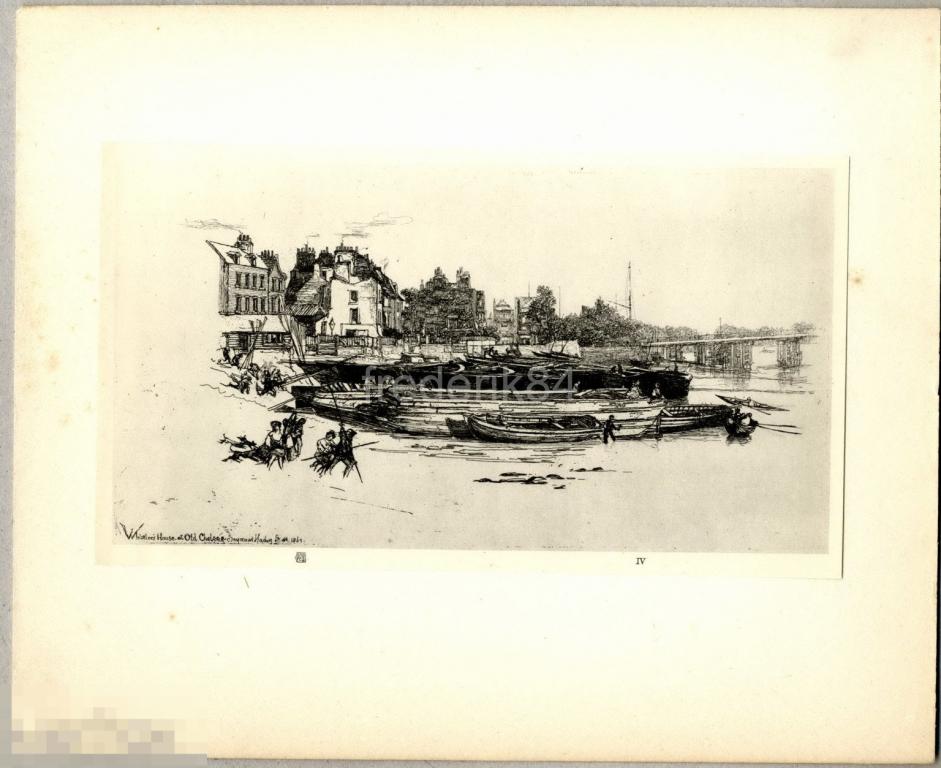 1924 год MME художник врач Сеймур Хейден англия челси архитектура лодка