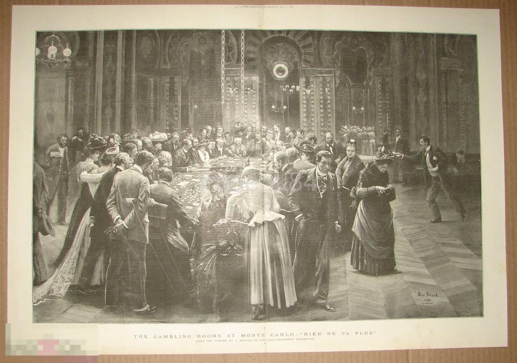 1890 год Graphic монако монте карло игра рулетка