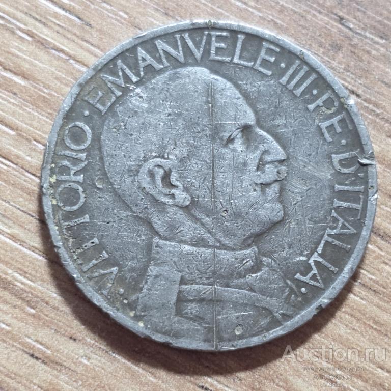Италия 2 лиры 1925 год