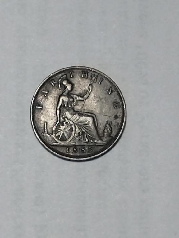 Великобритания фартинг  1885 год. Виктория.