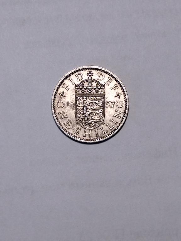 Великобритания 1 шиллинг 1956 год Елизавета II. Английский.