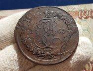 10 10 Копеек 1762 год ДВОЙНОЙ УДАР Перечекан Unicum